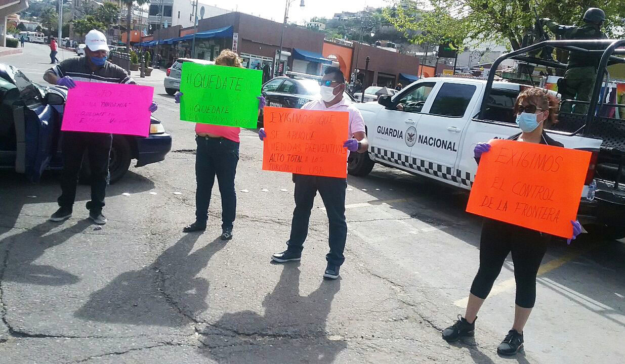 border protestors